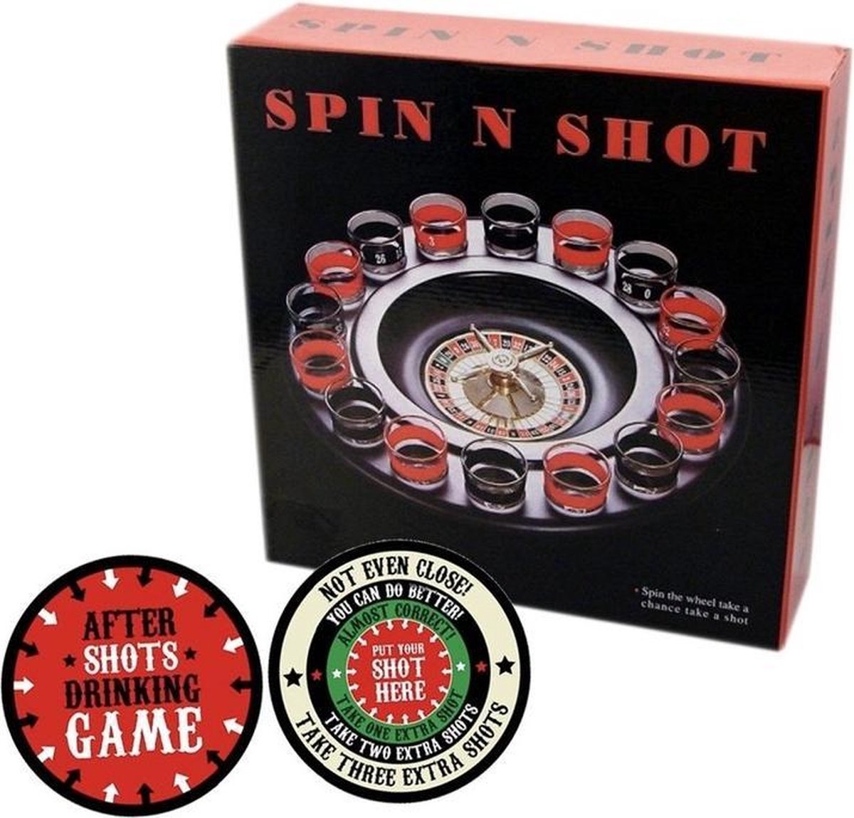 Drankspel/drinkspel Shot Roulette Met After Shots Viltjes - Drankspellen
