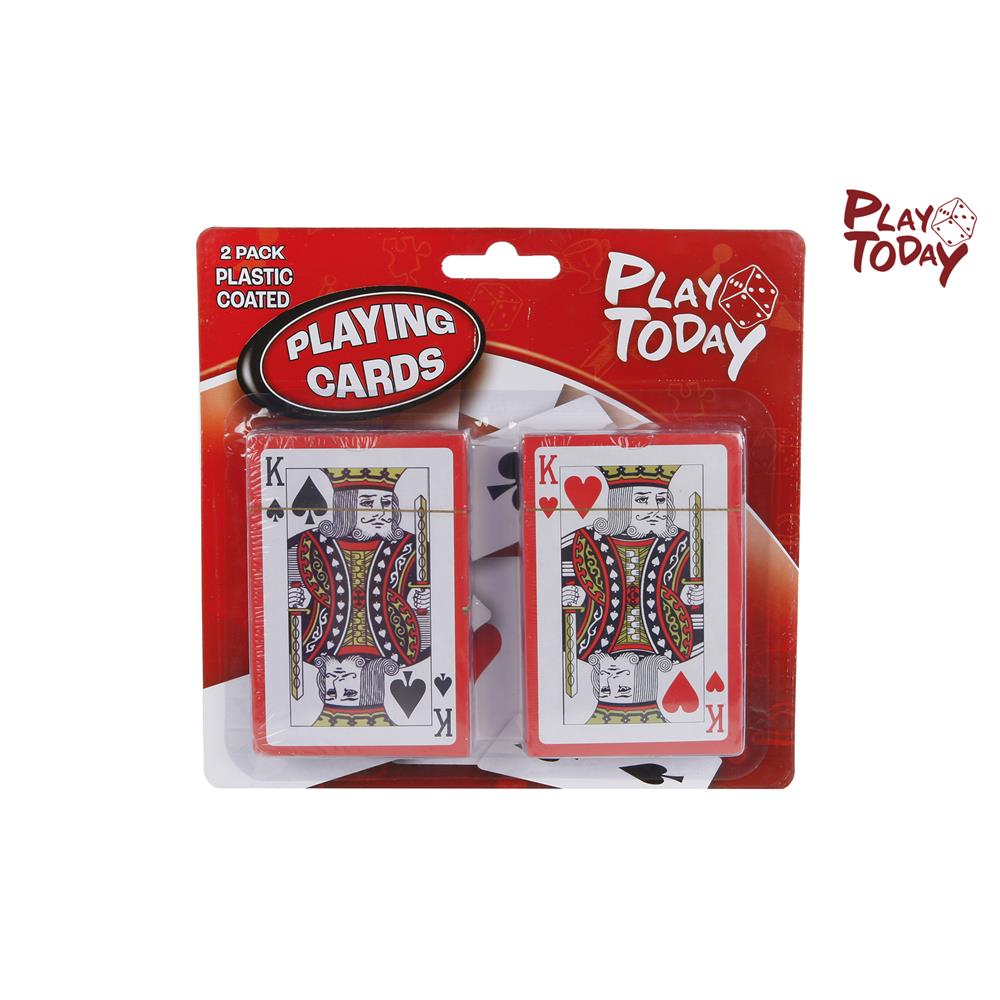 2-play Speelkaarten Vegas Style 9,5 X 6 Cm Karton 2 Sets